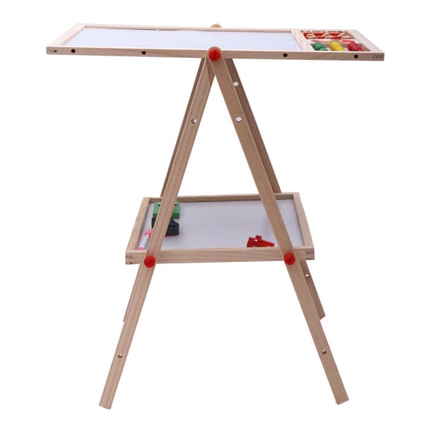 4-in-1 Whiteboard/Blackboard - Double-sided writing board & magnetic whiteboard with letters & numbers for toddlers