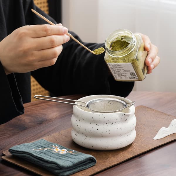 7-Piece Ceramic Matcha Tea Set with Matcha Bowl, Whisk, and Accessories vit