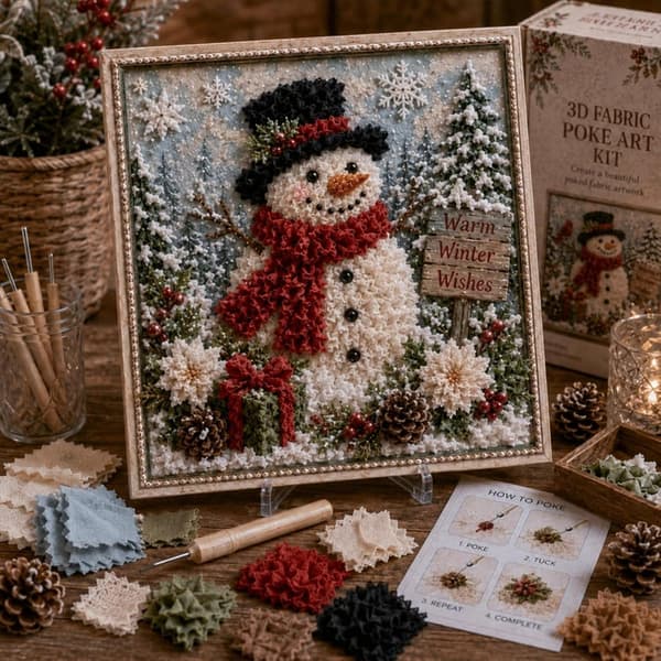 3D Jule Poke Art DIY Kit S1 - Stofhåndværk til voksne Style 1