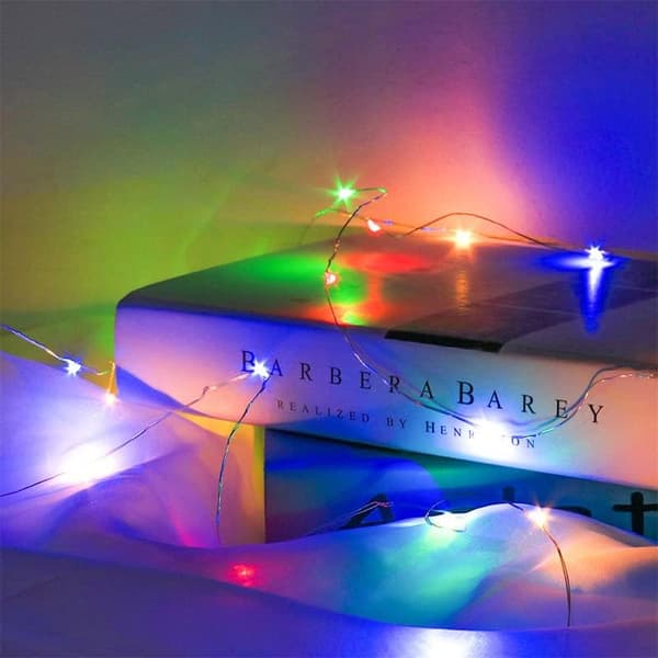 2M 20LED Flerfarvet Lyskæde 3-pak - Timer IP43 til Julebryllup Haveindretning Multicolor 3 PC-2M