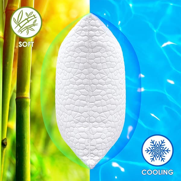 Kylande Memory Foam Kudde 2-pack - Strimlad Justerbar 74x48cm White 2 PCS
