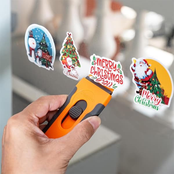 Telescopic Glue Scraper 2-pack, Slide Scraper with 20 Replaceable Blades, Cleaning Tool for Stickers, Silicone, Paint and Stove