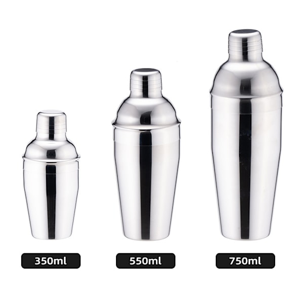 5 dele Cocktailshaker Sæt - Rustfrit stål Sølv 550ml