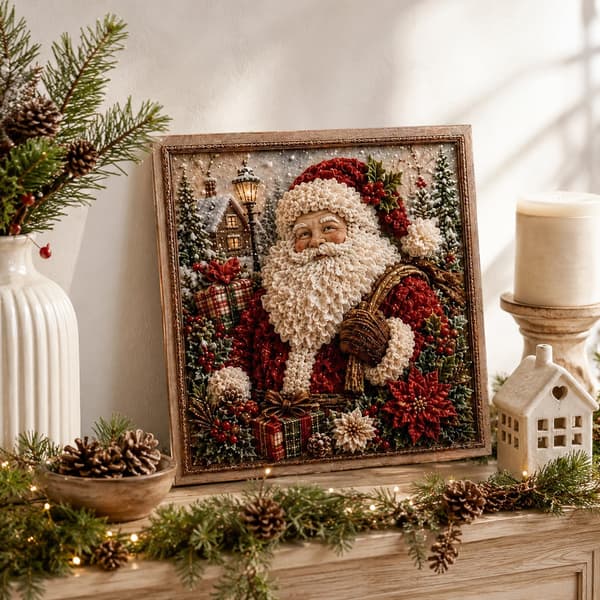 3D Jule Poke Art DIY Kit S5 - Stofhåndværk til voksne Style 5