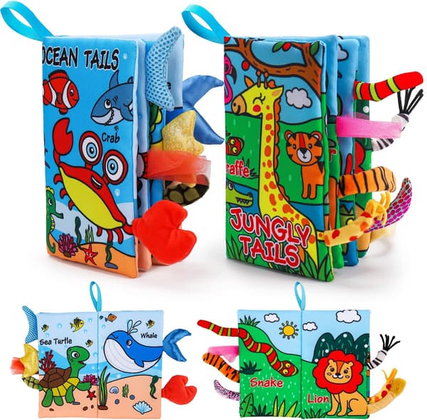 2-Pack Activity Toy – Fabric Book for Baby, Learning & Sensory Soft Book