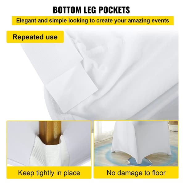 50-pack elastiska stolsöverdrag för bröllop - Polyester Spandex Stretchöverdrag för bankett, restaurang, hotell, fest