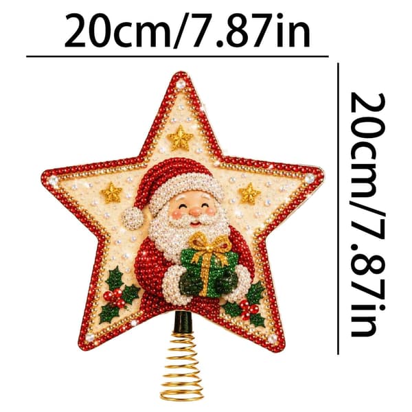 Juletrestjerne diamantmaling – DIY for voksne, julenisse Style 1