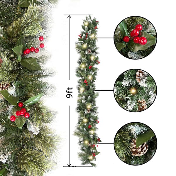 2,7 m tallrik med ljus - återanvändbar julkaminbordvägg Style 2 - With light