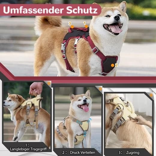 Adjustable Dog Harness - Black, Pink, Yellow S/M/L Black L