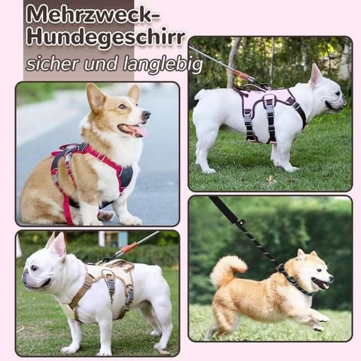 Justerbar Træksele til Hund – Sort, Rosa, Gul S/M/L Pink M