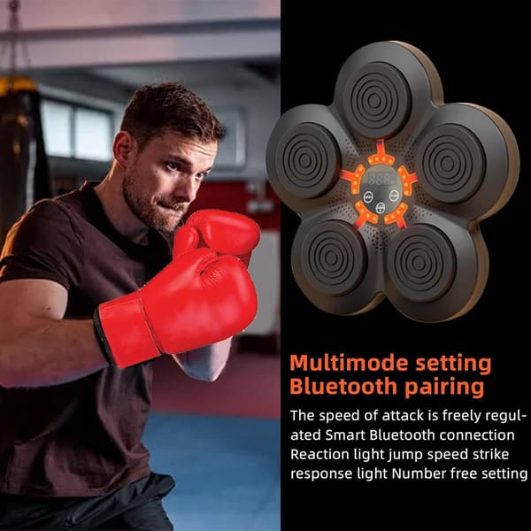Smart Music Boxing Machine - Smart Electric Boxing Trainer with Speaker Black SZ2