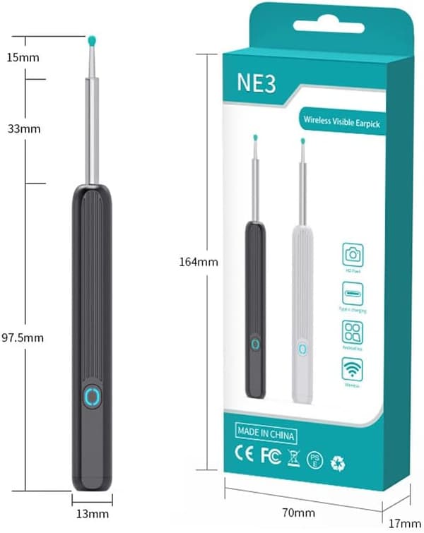 WiFi Wireless Smart Ear Cleaner with Camera, IP65 Waterproof for Safe and Effective Cleaning vit