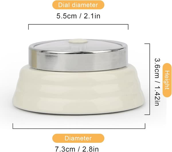 Mechanical Clock 60 min - Visual Kitchen Timer with Stainless Steel Magnet 3.6 x 7.3cm Green