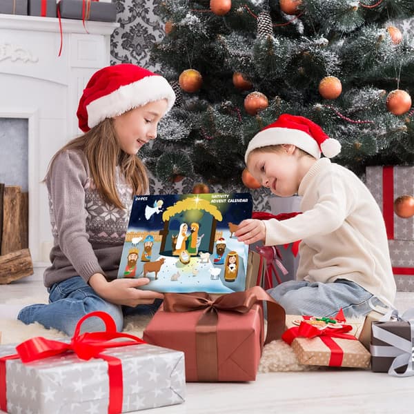 Adventskalender 2026 julkrubba – kristen julklapp för barn