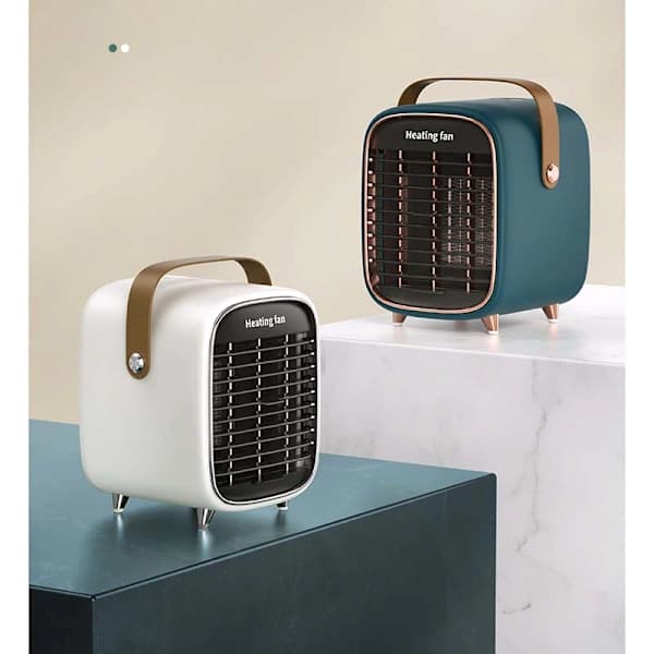 Electric Ceramic Heater Retro – 3 Wind Speeds, Timer grön