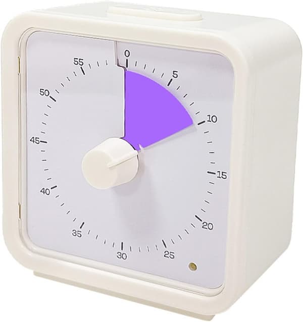 Visual Timer 60 Minutes for Kids, Learning, Classroom and Meetings - Adjustable Volume with Magnet Purple