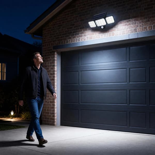 Solar Sikkerhedslys 2-pak - 120LED 3 Hoveder 3 Tilstande IP65 Bevægelsessensor 2 PCS