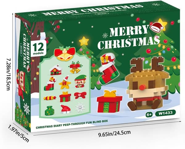 Advent Calendar 2026 – 12 Micro Block Sets Christmas, Lego-compatible Style-3