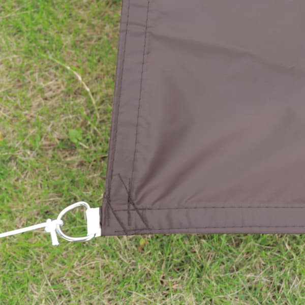 2x3M Kaffe Solsegel - Vattentät UV-blockerande Rektangulär Markis för Uteplats Trädgård Pool - 210D Polyester Coffee 2*3M