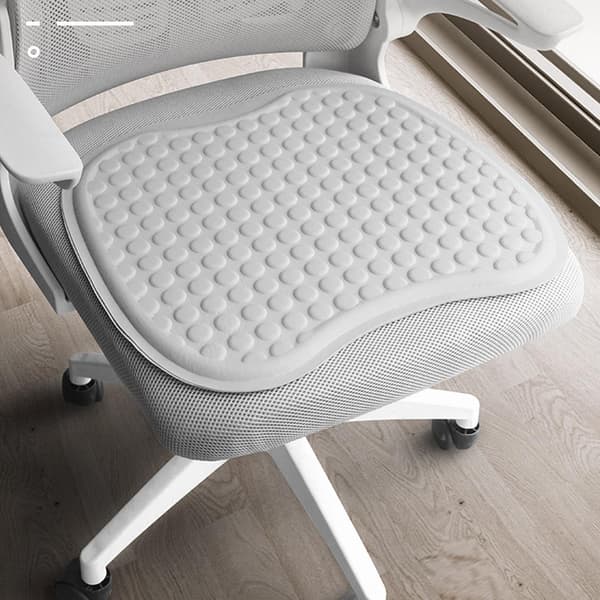 Issilkes sommarsittdyna - Andningsbar sval matta för bilkontor - Ljusgrå Light Gray