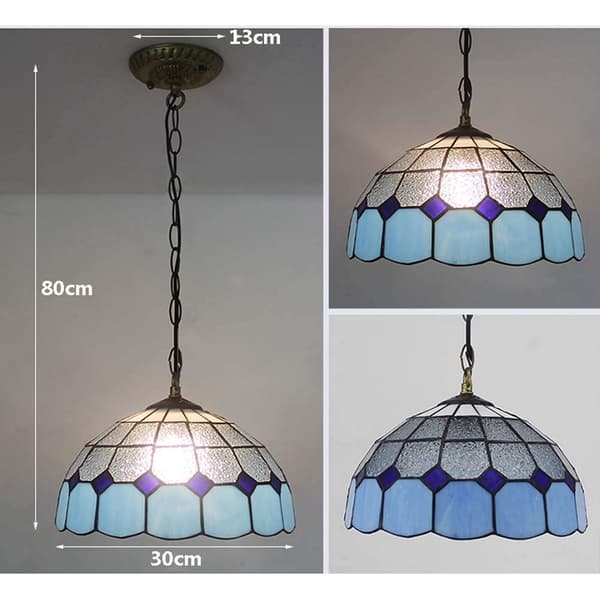 Landlig Tre Glass Pendel S7 - E27 9W Varmhvit Inkludert Style 7