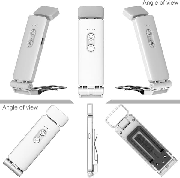 Portable USB Rechargeable LED Book Light with Clip - 3 Color Temperatures, 5 Brightness Levels, 30/60 Min Timer blå