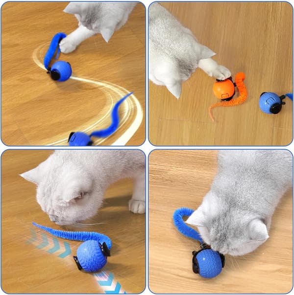 2026 Speedy Tail, Speedy Tail Cat Toy, Interactive Cat Toy for Indoor Cats blå 1