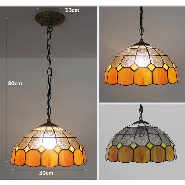 Landlig Tre Glass Pendel S5 - E27 9W Varm Hvit Inkludert Style 5