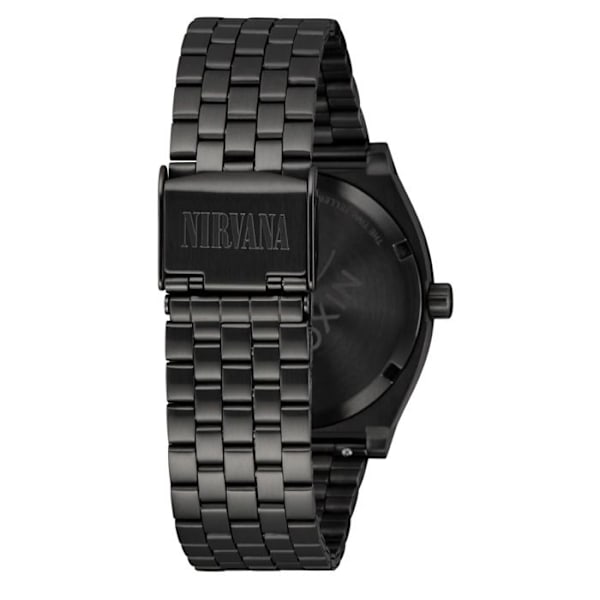 Ur - Nixon - Nirvana Time Teller - Rustfrit stål - Ægte læder - Vandtæt 100m svart nirvana/smiley