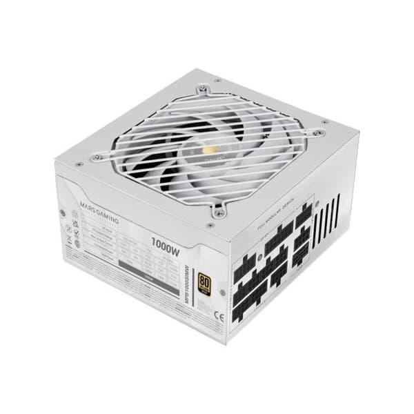 Mars Gaming Mpb1000sim Moduler ATX 3.1 Strømkilde 1000W 80 Plus Gold Hvid