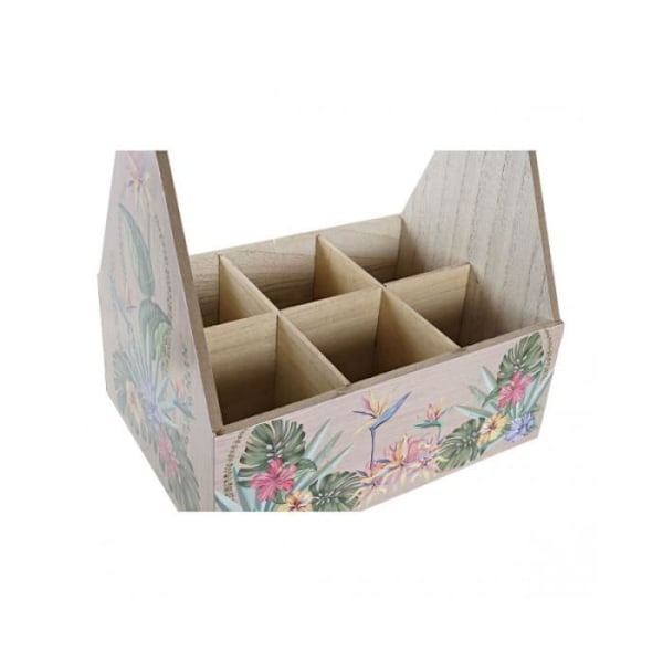 Pulloteline DKD Home Decor MDF Monivärinen (24 x 16,5 x 25 cm) (2 kpl)