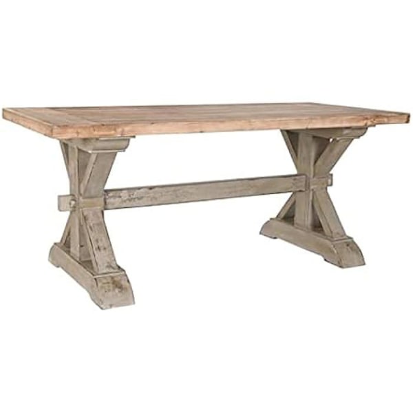 Ruokapöytä - DKD HOME DECOR - Monivärinen - Massiivipuu - 180x80x76 cm - Suorakaiteen muotoinen mångfärgad