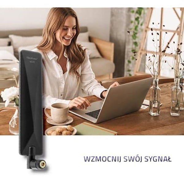 Antenne 4G LTE - QOLTEC - Model Omnidirectional - 7dBi - Indendørs - Vertikal Polarisation