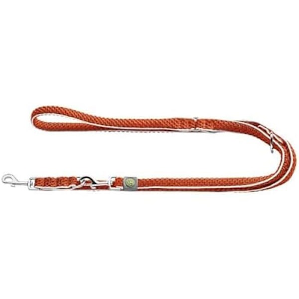 Justerbar strop - HUNTER - Orange - Reflekterende nylon - Til mellemstore hunde - Udendørs brug