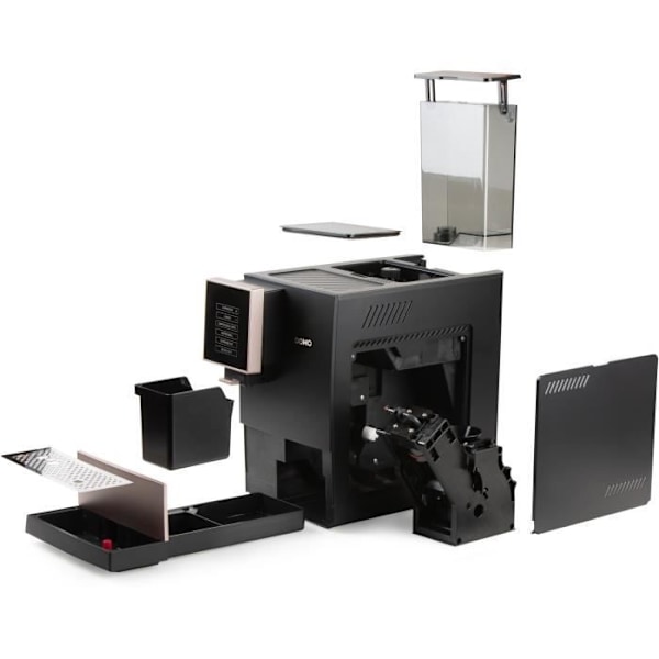Automatisk espressomaskin med kvarn - DOMO - DO743K - 1350 W - 19 bar - 125 g kaffe - Svart