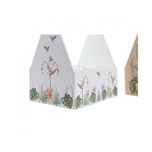 Pulloteline DKD Home Decor MDF Monivärinen (24 x 16,5 x 25 cm) (2 kpl)