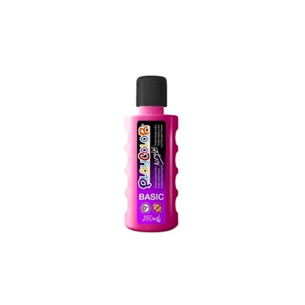 Nestemäisen akryylimaalin pullo 250 ml. - Väri fuksia - Playcolor - Akryyli Basic - 18591 TU