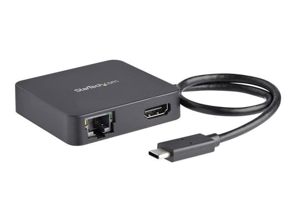 USB-C monipuolinen adapteri - STARTECH - HDMI 4K - GbE - USB 3.0 - Musta