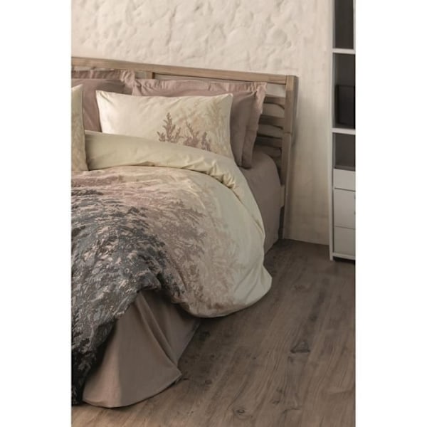 Sängkläder - 1 påslakan 220 x 240 cm + 2 örngott 60 x 60 cm - 100% förstärkt bomull - Beige Beige
