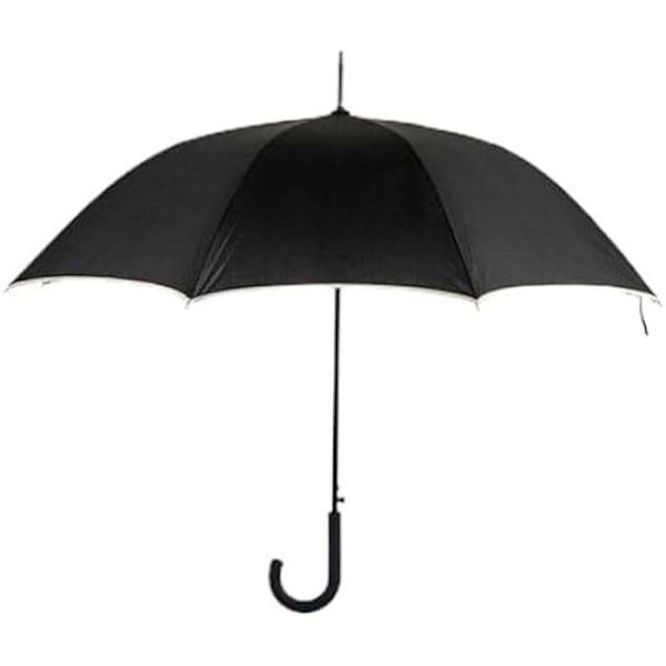 Paraply - BigBuy Home - Cremesort - Metal - Fiber - Pakke med 12 enheder Svart, grädde