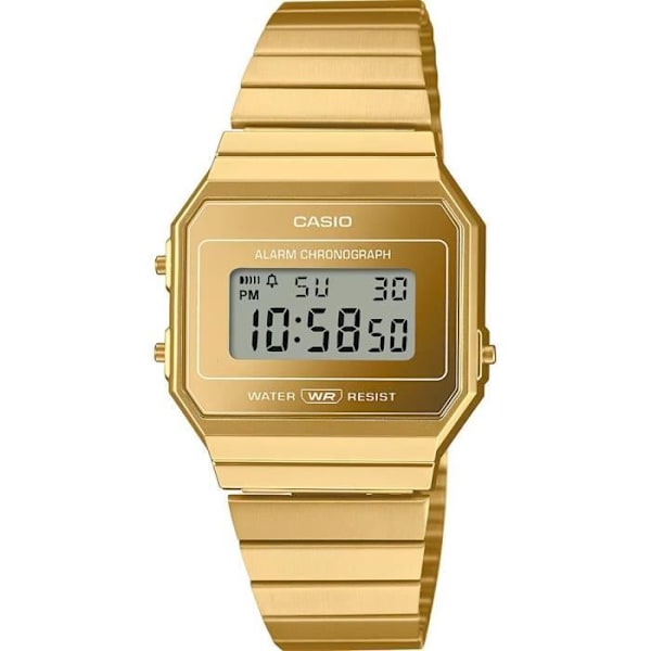 Ur - CASIO - A700WEVG-9AEF - Guld Rustfrit stål - Vandafvisende 3 bar - Digital gyllene