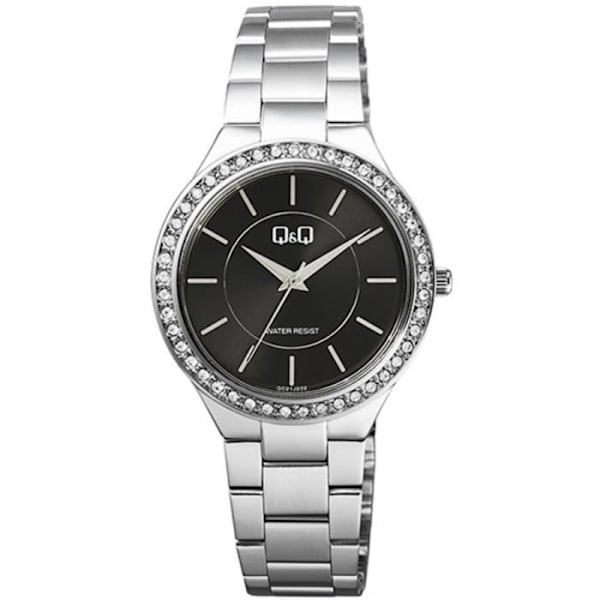 Ur - Q&Q - QC21J202Y - Kvinde - Kvarts - Rustfrit stål - Sort Pengar