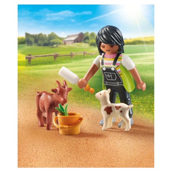 Figurine Playmobil - PLAYMOBIL - PLL71759 - Bondgårdskvinna - Getter - Getkid - Playmobil Country