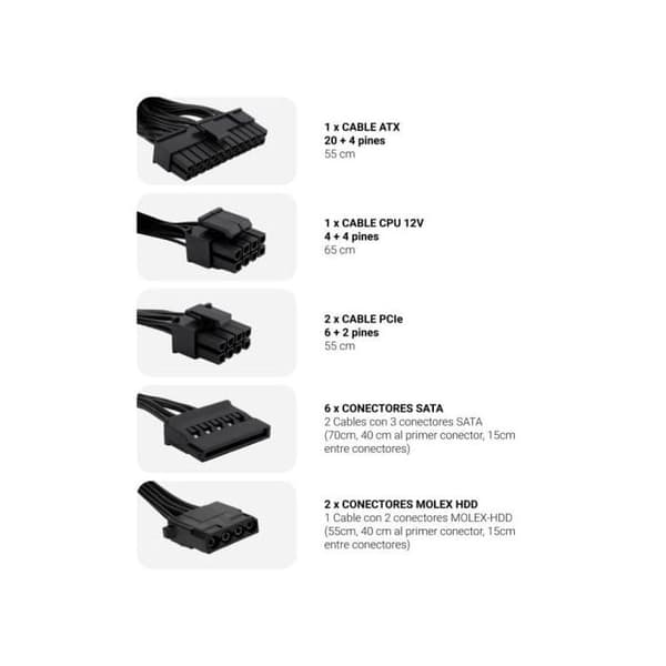 Coolbox Powerline 3 850 Virtalähde 850W Tehokkuus 85%