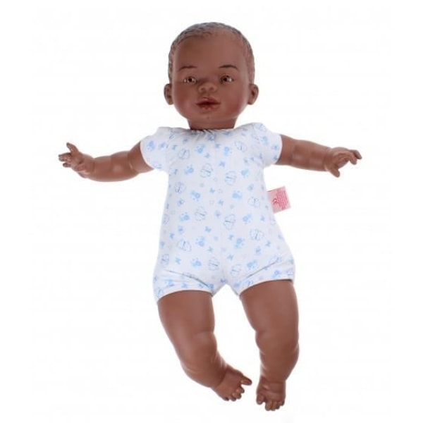 Nyfödd babydocka mjuk kropp 45 cm Afrikansk pojke - BERJUAN - Blå - Tjej Blå