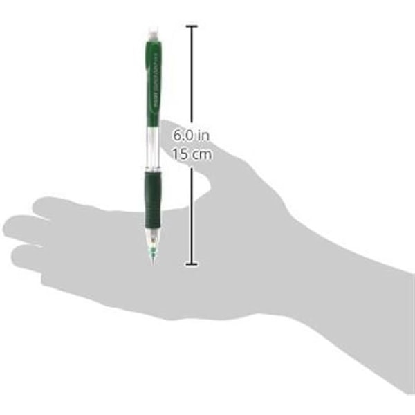 Mekaaninen kynä - PILOT - Supergrip - 12 - 0,5 mm lyijysarja - Liukumaton otealue Mörkgrön