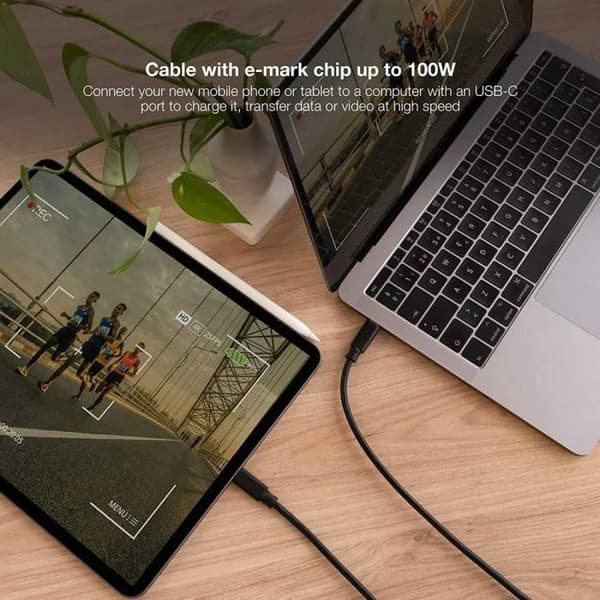 USB-kabel - NANOCABLE - 1,5 m - 10Gbps 5A - 4K-60Hz - USB-C Sort