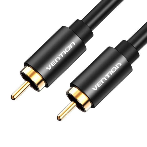 Audio RCA - VENTION - VAB-R09-B200 - 2 M - Musta - Kultaoplasmoinnit