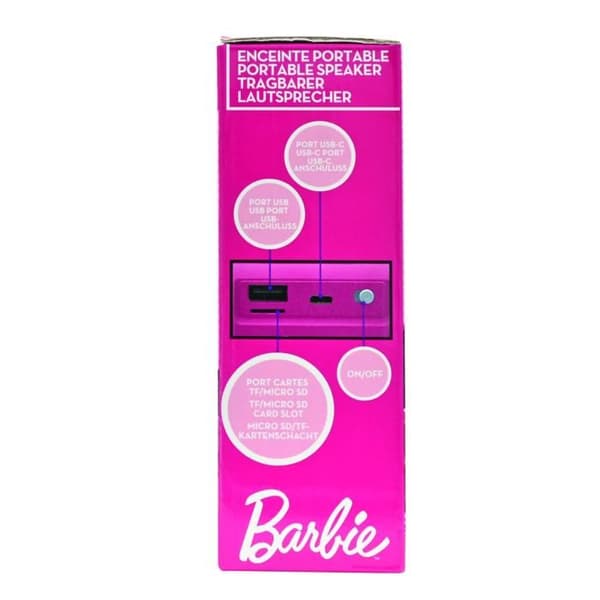 Kannettava Bluetooth-kaiutin Barbie LYSERØD