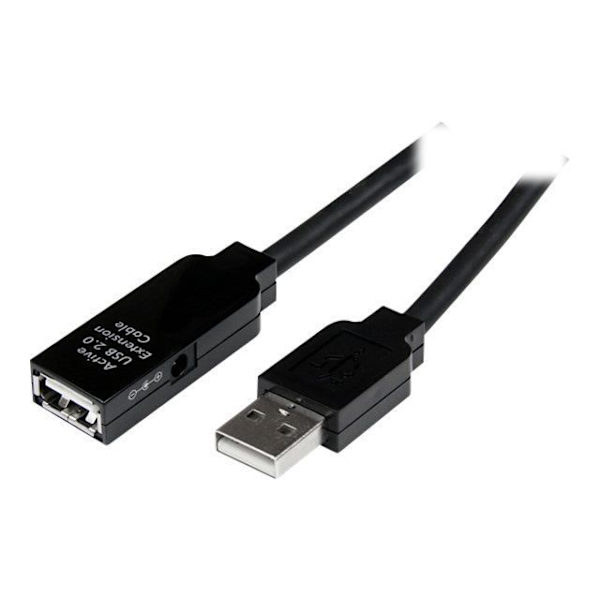 USB Repeater Kabel 15 m - STARTECH.COM - Active USB Extension - Sort